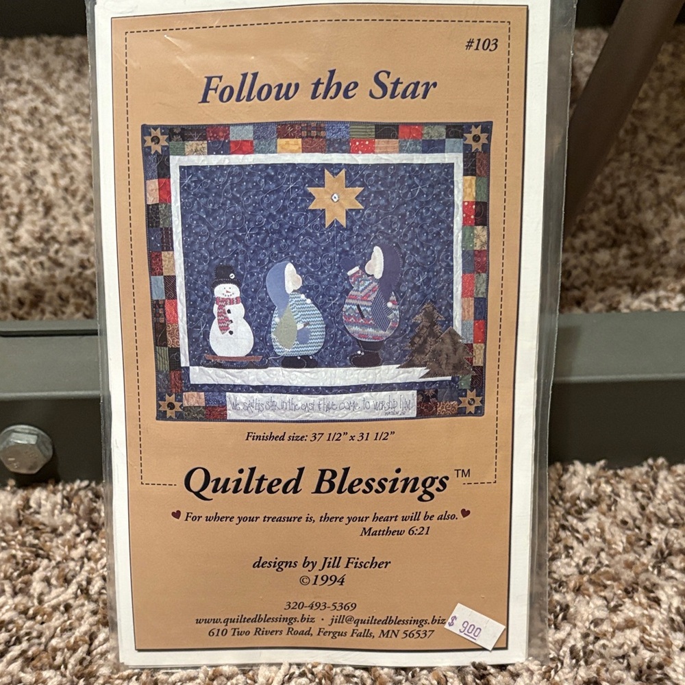 Quilted Blessings Follow the Star Pattern with fabric